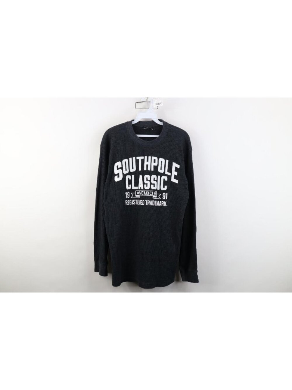 Vintage 90s Y2K Southpole Mens Large Thermal Waffle Knit Long Sleeve T-Shirt